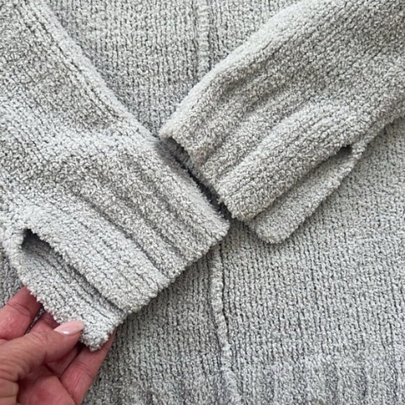 Simply Vera Wang Chenille Hoodie Light Sky Blue Gray XL Cozy Soft Sweater - Picture 5 of 9